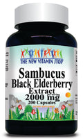 50% off Price Sambucus Black Elderberry Extract 2000mg 100caps or 200caps 1 or 3 Bottle Price