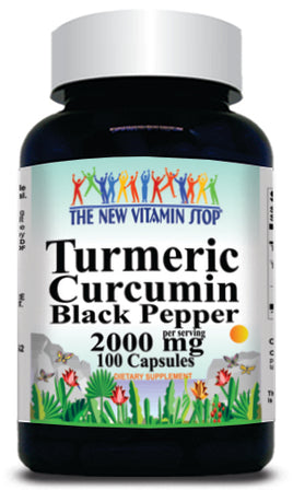 BUY 1 GET 2 FREE Turmeric Curcumin Black Pepper 2000mg 100caps or 200caps