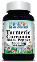 50% off Price Turmeric Curcumin Black Pepper 2000mg 100caps or 200caps 1 or 3 Bottle Price