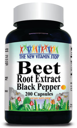BUY 1 GET 2 FREE Beet Root Extract Black Pepper Equivalent 3000mg 200caps