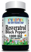 50% off Price Resveratrol Black Pepper 1000mg 90 or 180 Capsules 1 or 3 Bottle Price