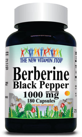 BUY 1 GET 2 FREE Berberine Black Pepper 1000mg 180caps