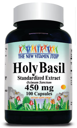 BUY 1 GET 2 FREE Holy Basil Standardized Extract 450mg 100 or 200 Capsules