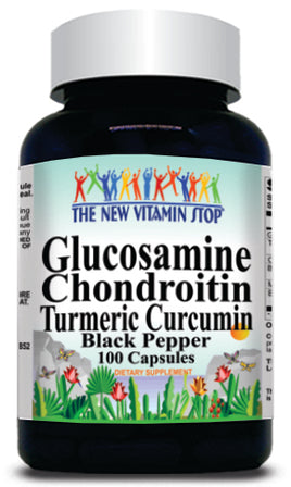 BUY 1 GET 2 FREE Glucosamine Chondroitin Turmeric Curcumin Black Pepper 100caps or 200caps