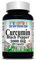 50% off Price Curcumin Black Pepper 2000mg 100 or 200 Capsules 1 or 3 Bottle Price
