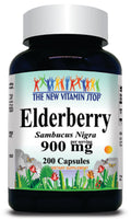 50% off Price Elderberry 900mg 100 or 200 Capsules 1 or 3 Bottle Price