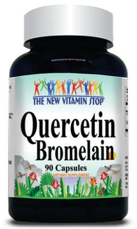 BUY 1 GET 2 FREE Quercetin & Bromelain 500mg 90 or 180 Capsules