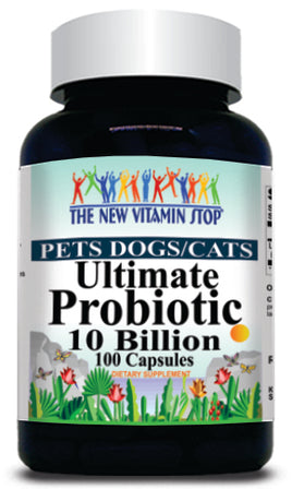 BUY 1 GET 2 FREE PETS Dogs/Cats Ultimate Probiotic 100 Capsules