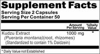 50% off Price Kudzu Root Standardized Extract 1000mg 100 Capsules 1 or 3 Bottle Price