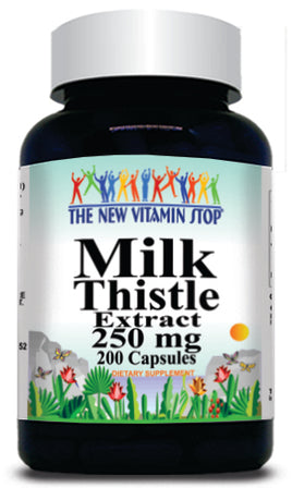 BUY 1 GET 2 FREE Milk Thistle Extract 250mg 200 Capsules