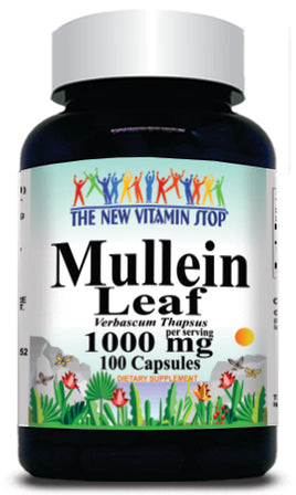 BUY 1 GET 2 FREE Mullein Leaf 1000mg 100 or 200 Capsules