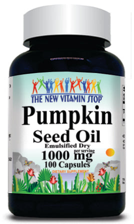 BUY 1 GET 2 FREE Pumpkin Seed Oil 1000mg Emulsified Dry 100 Capsules