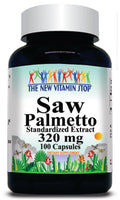 50% off Price Saw Palmetto Standardized Extract 320mg 100 or 200 Capsules 1 or 3 Bottle Price