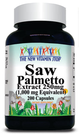 BUY 1 GET 2 FREE Saw Palmetto Extract Equivalent 1000mg 200 Capsules