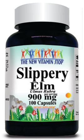 BUY 1 GET 2 FREE Slippery Elm Bark 900mg 100 Capsules