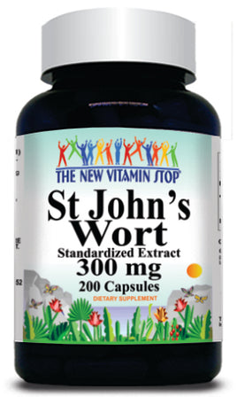 BUY 1 GET 2 FREE St. John's Wort Standardized Extract 300mg 200 Capsules