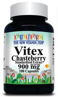 50% off Price Vitex Chasteberry Standardized Extract 900mg 100 or 200 Capsules 1 or 3 Bottle Price