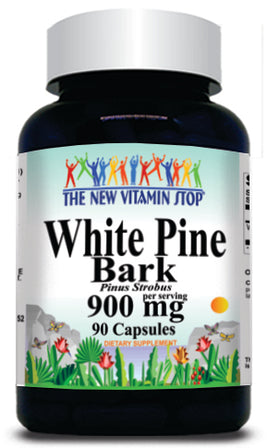 BUY 1 GET 2 FREE White Pine Bark 900mg 90 Capsules