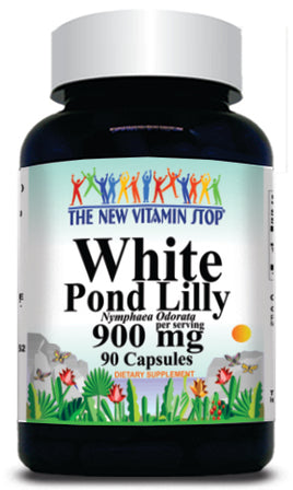 50% off Price White Pond Lily Root 900mg 90 Capsules 1 or 3 Bottle Price