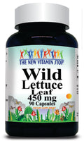 50% off Price Wild Lettuce Leaf 450mg 90 Capsules 1 or 3 Bottle Price