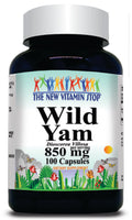 50% off Price Wild Yam Root 850mg 100 Capsules 1 or 3 Bottle Price