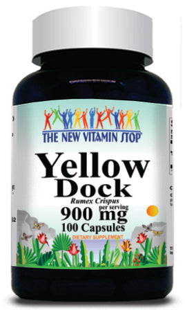BUY 1 GET 2 FREE Yellow Dock 900mg 100 Capsules
