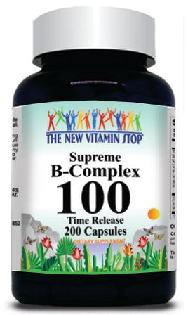BUY 1 GET 2 FREE B-Complex 100 Time Release 200 Capsules