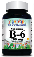 50% off Price B-6 200mg 200 Capsules 1 or 3 Bottle Price