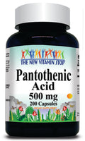 50% off Price Pantothenic Acid 500mg 200 Capsules 1 or 3 Bottle Price