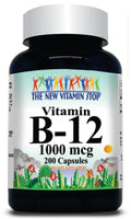 50% off Price B-12 Vitamins 1000mcg 200 Capsules 1 or 3 Bottle Price