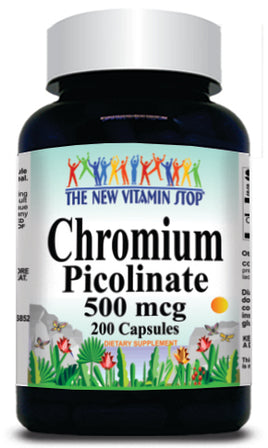BUY 1 GET 2 FREE Chromium Picolinate 500mcg 200 Capsules