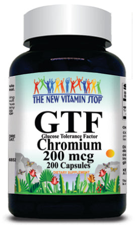 BUY 1 GET 2 FREE GTF Chromium 200mcg 200 Capsules