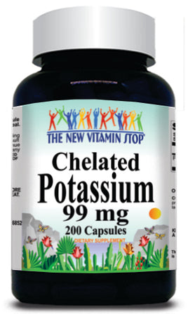 BUY 1 GET 2 FREE Chelated Potassium 99mg 200 Capsules