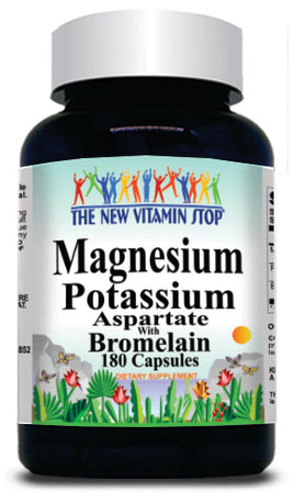 BUY 1 GET 2 FREE Magnesium Potassium Aspartate and Bromelain 180 Capsules
