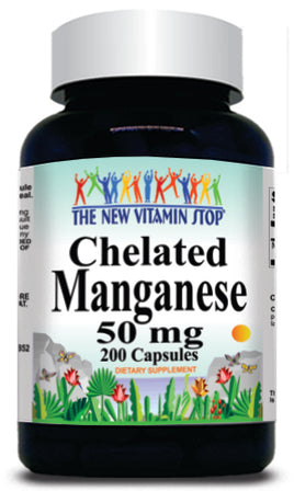 BUY 1 GET 2 FREE Chelated Manganese 50mg 200 Capsules