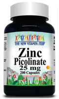 50% off Price Zinc Picolinate 25mg 100 or 200 Capsules 1 or 3 Bottle Price