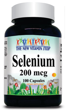 BUY 1 GET 2 FREE Selenium 200mcg 100 or 200 Capsules