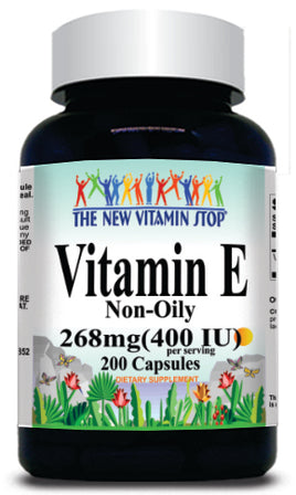 50% off Vitamin E (Non-Oily) 268mg(400 IU) 200 Capsules 1 or 3 Bottle Price