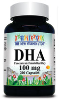 50% off Price DHA Fish Oil (Emulsified Dry) 100mg 200 Capsules 1 or 3 Bottle Price