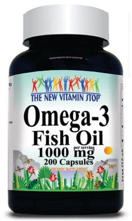 BUY 1 GET 2 FREE Omega 3 Fish Oil 1000mg 200 Capsules