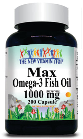 BUY 1 GET 2 FREE Max Omega 3 EPA Fish Oil 1000mg 200 Capsules