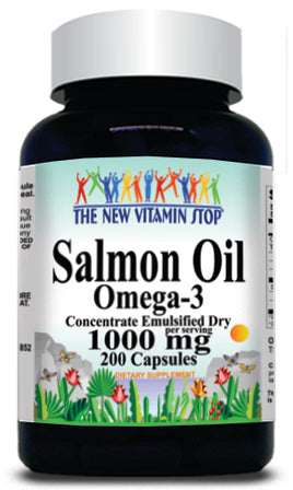 BUY 1 GET 2 FREE Salmon Oil Omega 3 1000mg 200 Capsules