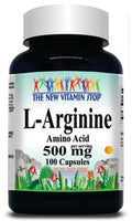50% off Price L-Arginine Free Form 500mg 100 or 200 Capsules 1 or 3 Bottle Price