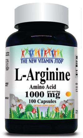 BUY 1 GET 2 FREE L-Arginine Free Form 1000mg 100 or 200 Capsules