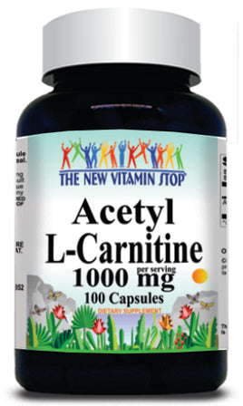 BUY 1 GET 2 FREE Acetyl L-Carnitine Free Form 1000mg 100 or 200 Capsules