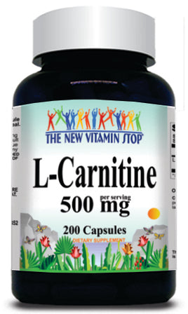 50% off Price L-Carnitine Free Form 500mg 200 Capsules 1 or 3 Bottle Price