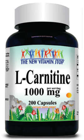 50% off Price L-Carnitine Free Form 1000mg 200 Capsules 1 or 3 Bottle Price