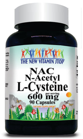 BUY 1 GET 2 FREE N-Acetyl Cysteine (NAC) Free Form 600mg 90 or 180 Capsules