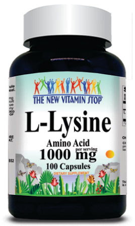 50% off Price L-Lysine Free Form 1000mg 100 or 200 Capsules 1 or 3 Bottle Price