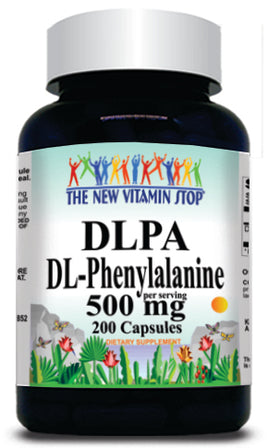 50% off Price DL-Phenylalanine Free Form 500mg 200 Capsules 1 or 3 Bottle Price